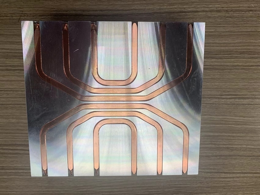 Copper Pipes Bonded Fin Heat Sink Aluminum Skiving Burried OEM For Locomotives